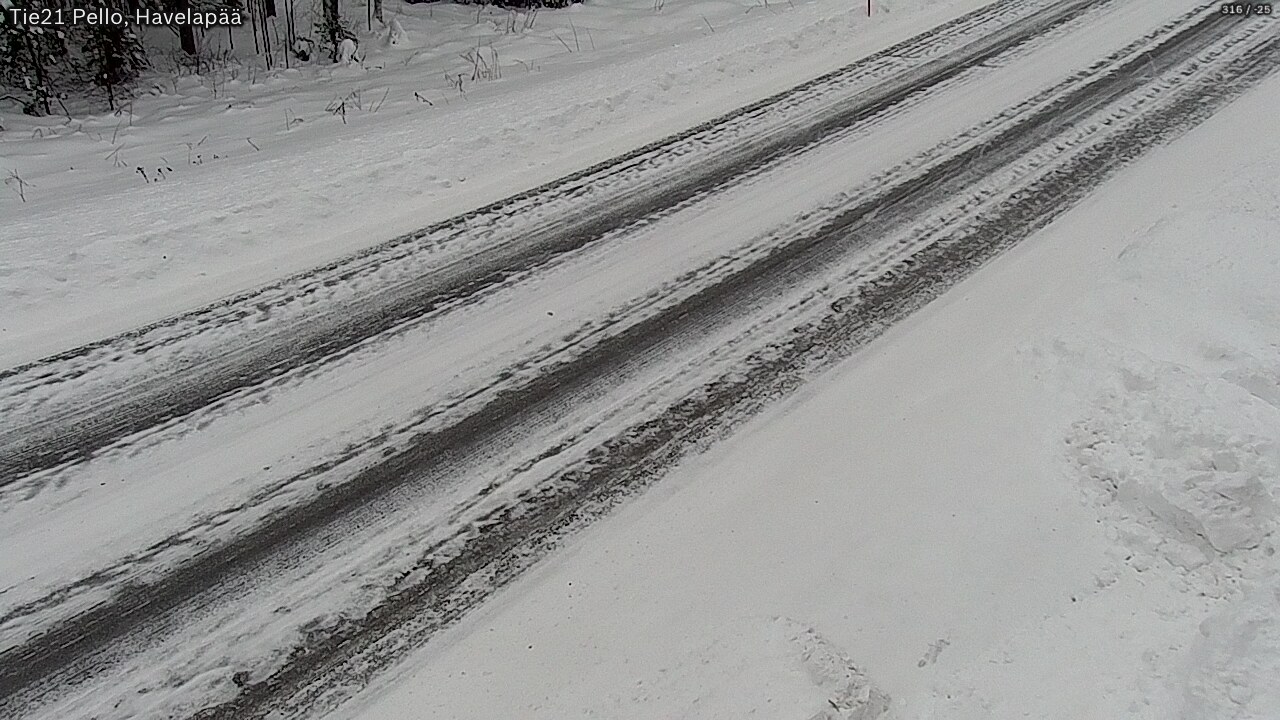 Weather Camera Image Väg 21 Pello, Havelanpää, Pello, Lappi
