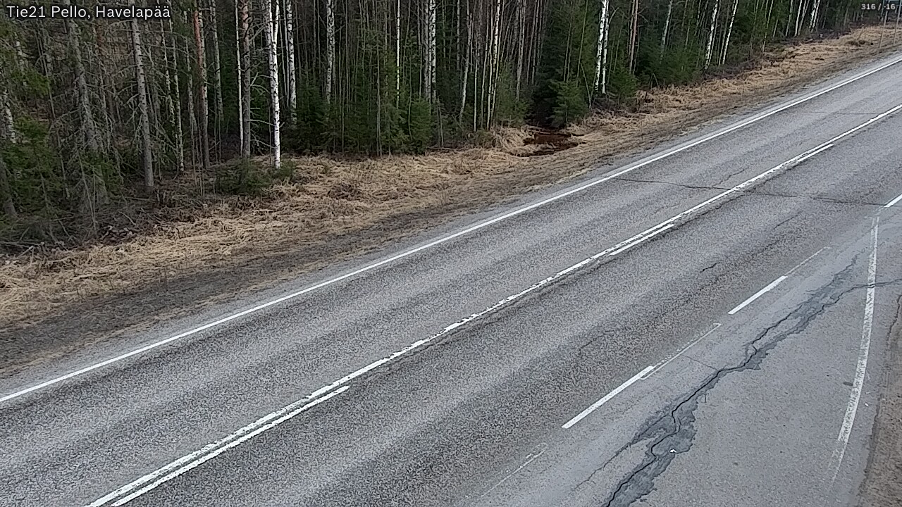 Weather Camera Image Road 21 Pello, Havelanpää, Pello, Lappi
