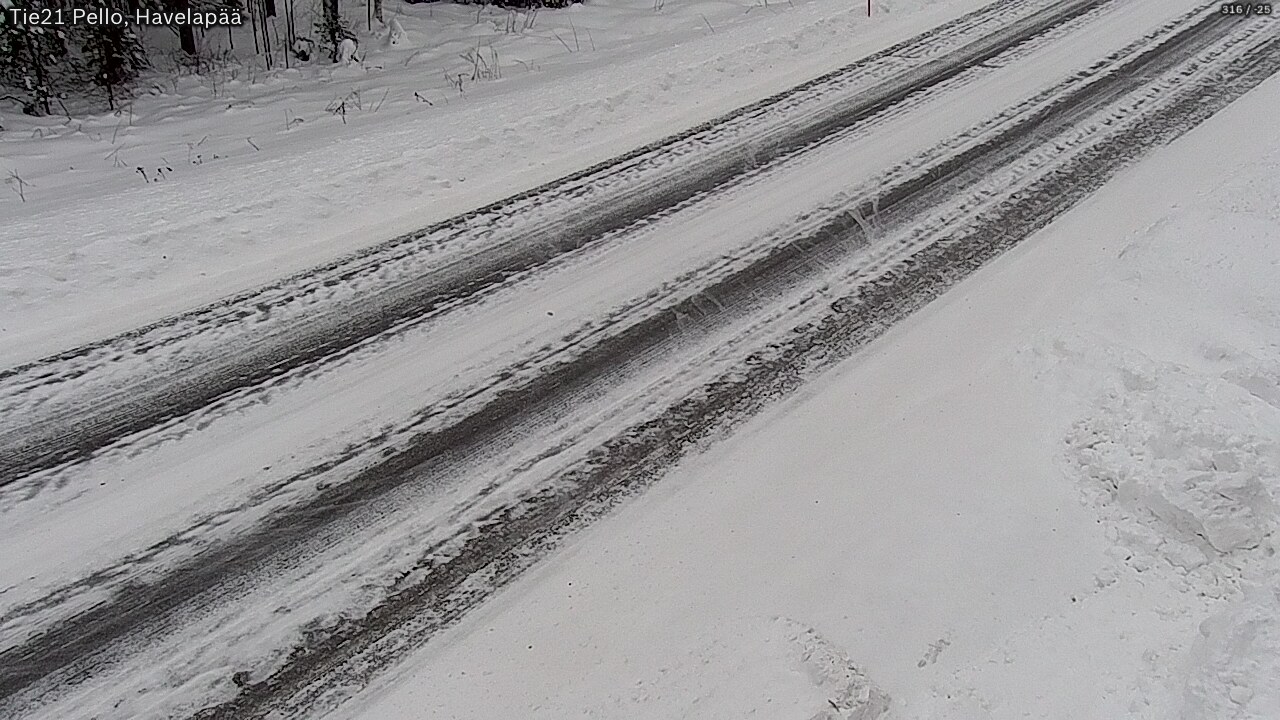 Weather Camera Image Väg 21 Pello, Havelanpää, Pello, Lappi