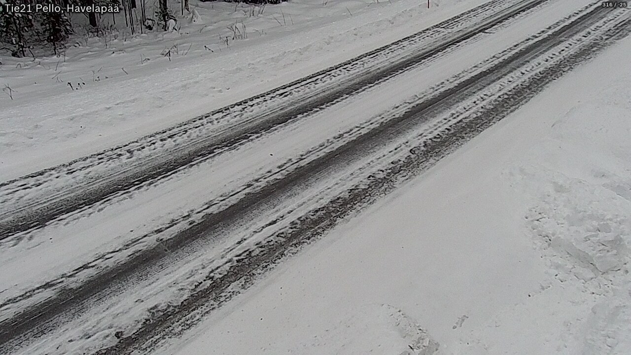 Weather Camera Image Väg 21 Pello, Havelanpää, Pello, Lappi