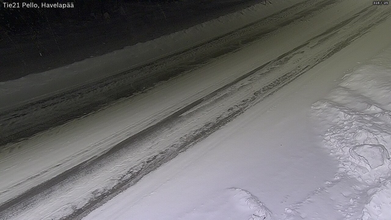 Weather Camera Image Väg 21 Pello, Havelanpää, Pello, Lappi