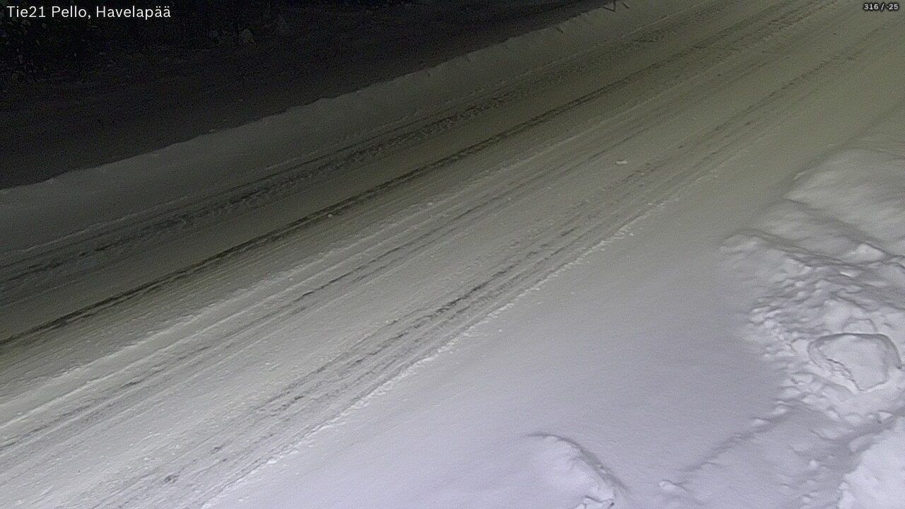 Weather Camera Image Väg 21 Pello, Havelanpää, Pello, Lappi