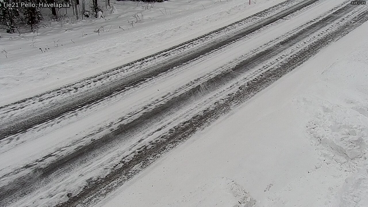 Weather Camera Image Väg 21 Pello, Havelanpää, Pello, Lappi