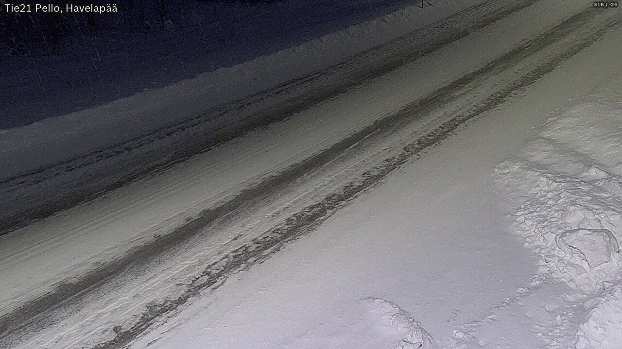 Weather Camera Image Väg 21 Pello, Havelanpää, Pello, Lappi