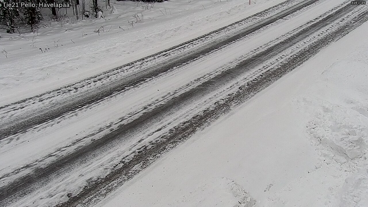 Weather Camera Image Väg 21 Pello, Havelanpää, Pello, Lappi