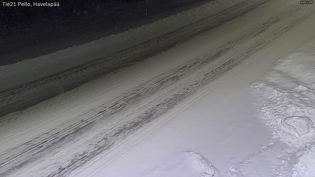 Weather Camera Image Väg 21 Pello, Havelanpää, Pello, Lappi