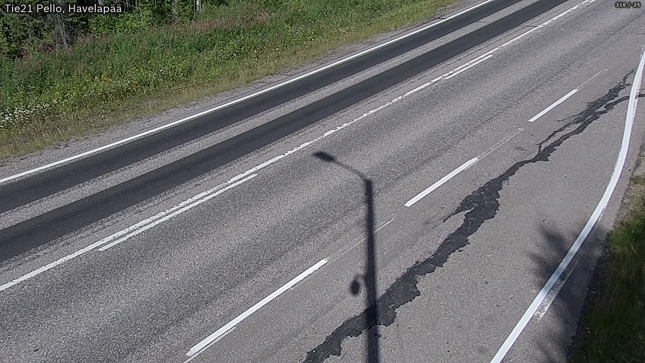 Weather Camera Image Väg 21 Pello, Havelanpää, Pello, Lappi