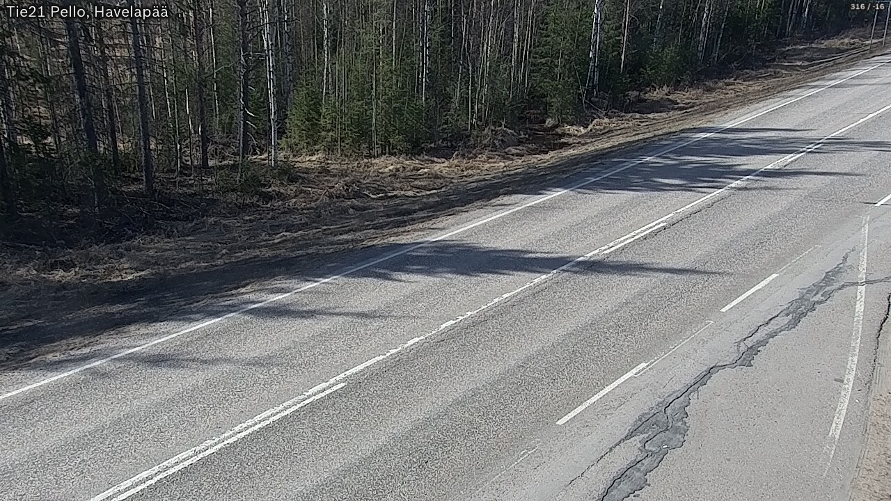 Weather Camera Image Road 21 Pello, Havelanpää, Pello, Lappi