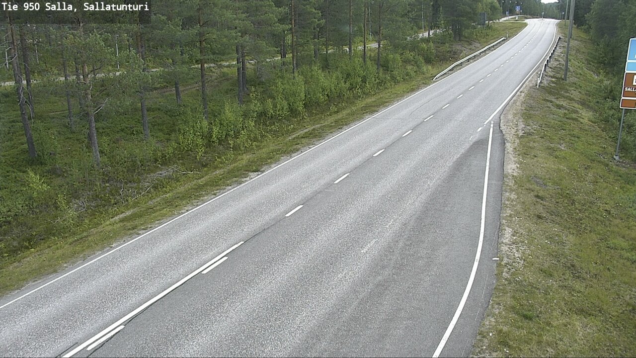 Weather Camera Image Väg 950 Salla, Sallatunturi, Salla, Lappi