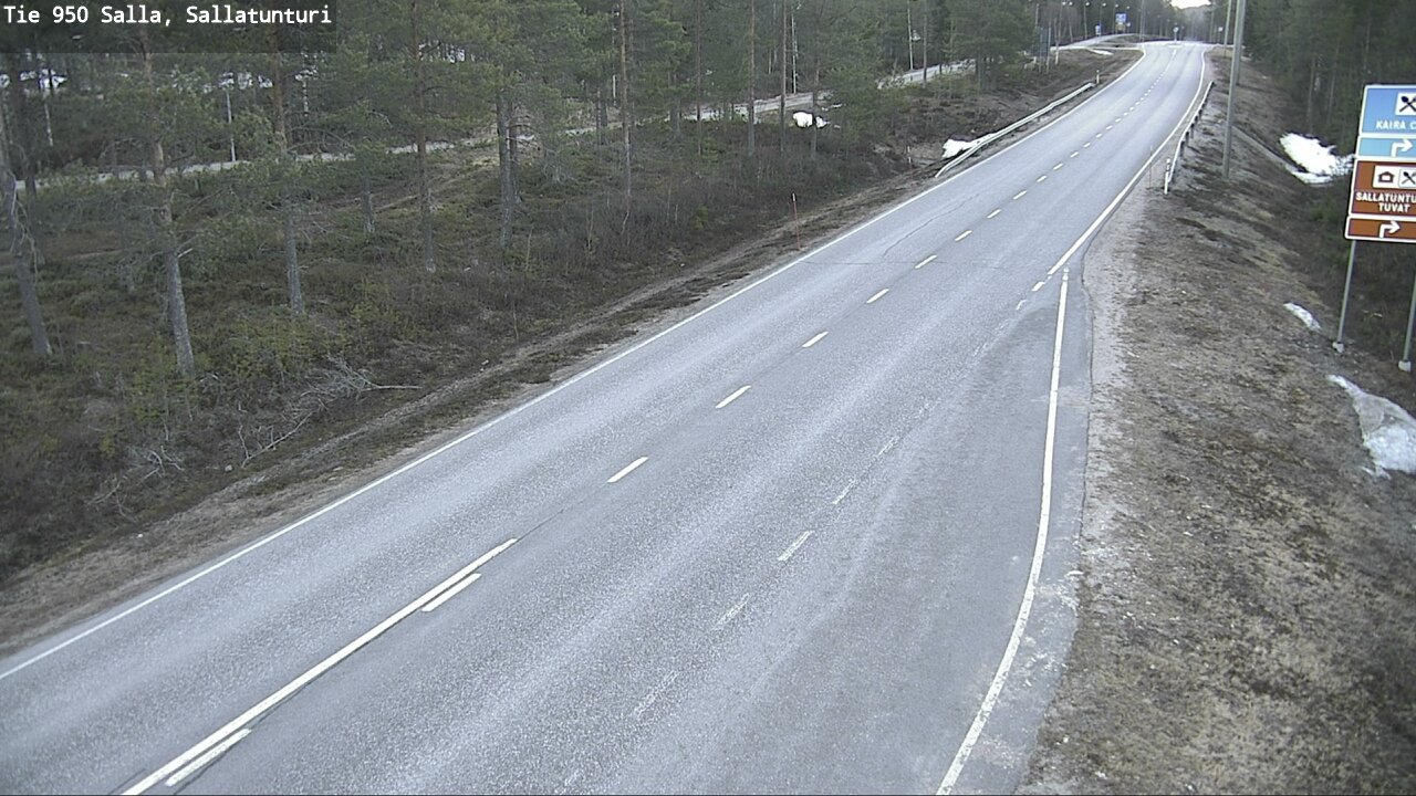 Weather Camera Image Väg 950 Salla, Sallatunturi, Salla, Lappi