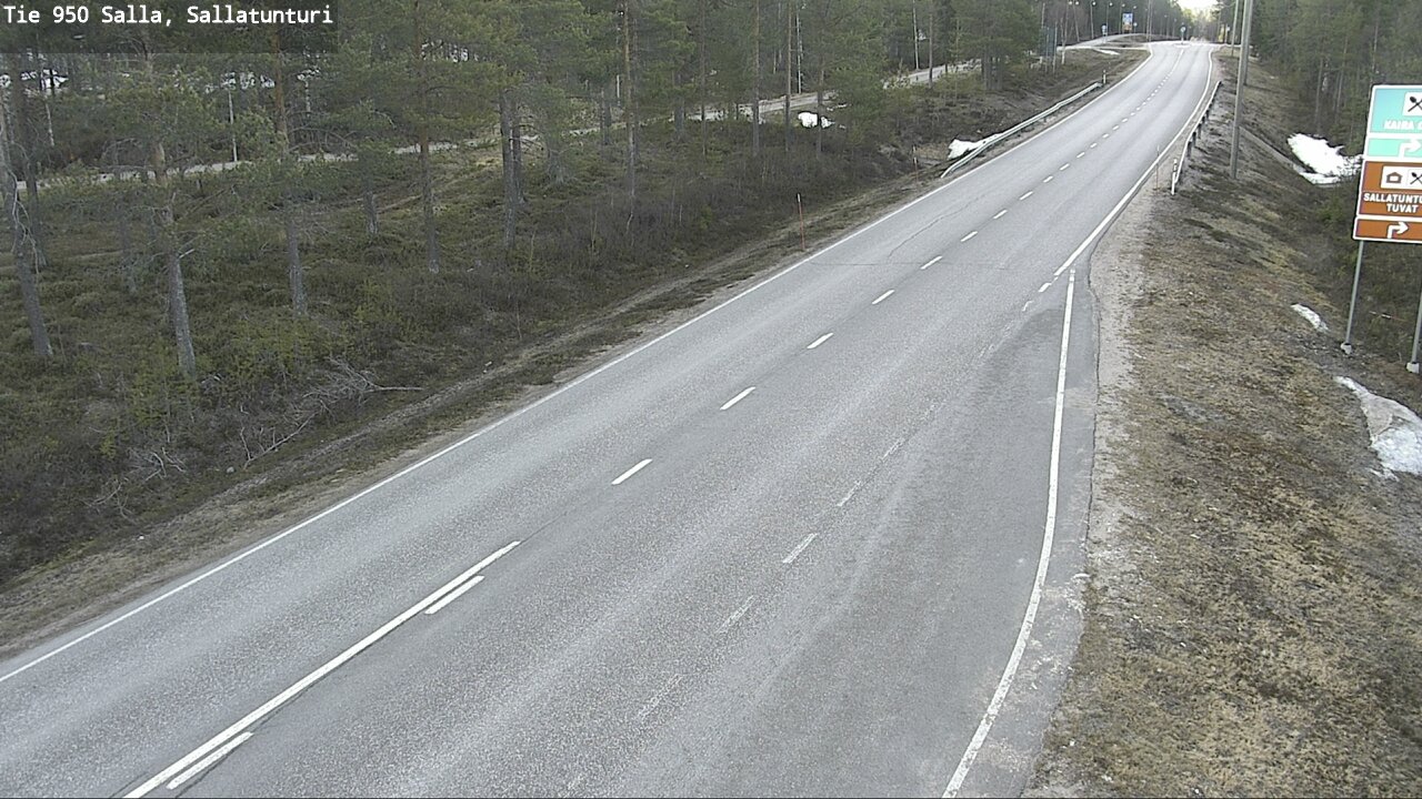 Weather Camera Image Väg 950 Salla, Sallatunturi, Salla, Lappi