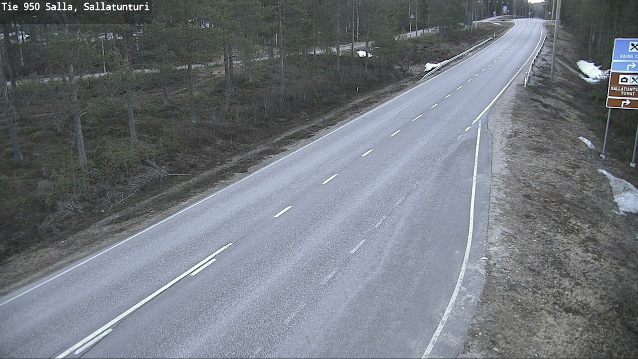 Weather Camera Image Väg 950 Salla, Sallatunturi, Salla, Lappi