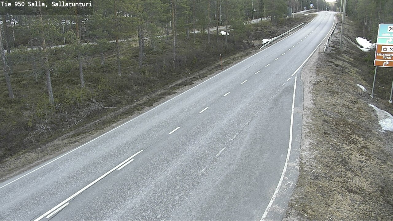 Weather Camera Image Väg 950 Salla, Sallatunturi, Salla, Lappi