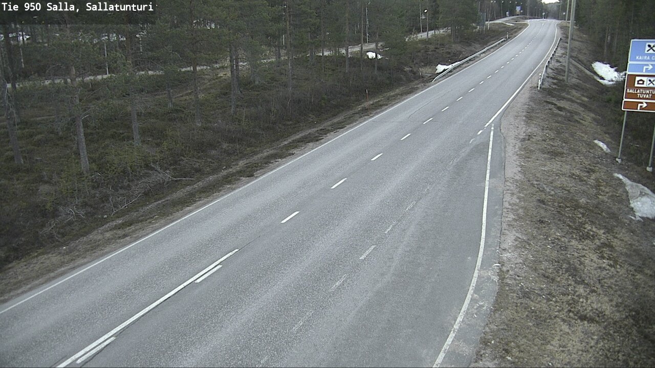 Weather Camera Image Väg 950 Salla, Sallatunturi, Salla, Lappi