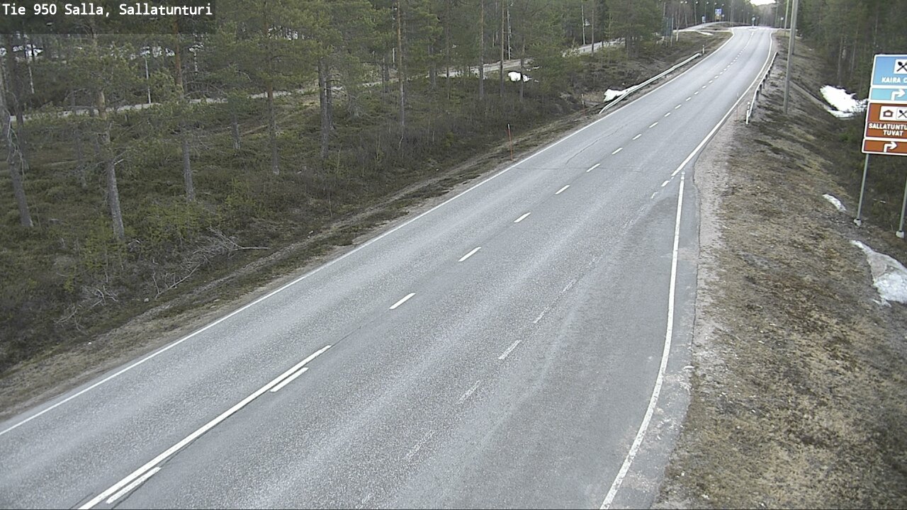 Weather Camera Image Väg 950 Salla, Sallatunturi, Salla, Lappi