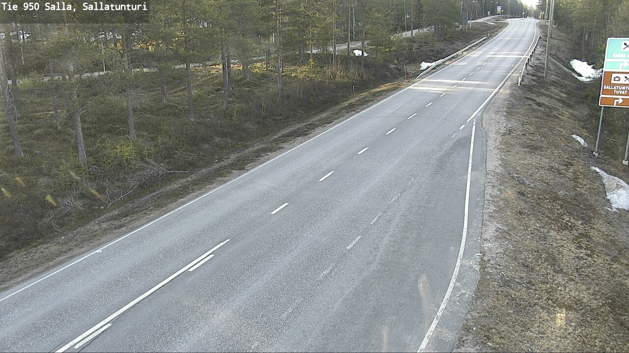 Weather Camera Image Väg 950 Salla, Sallatunturi, Salla, Lappi