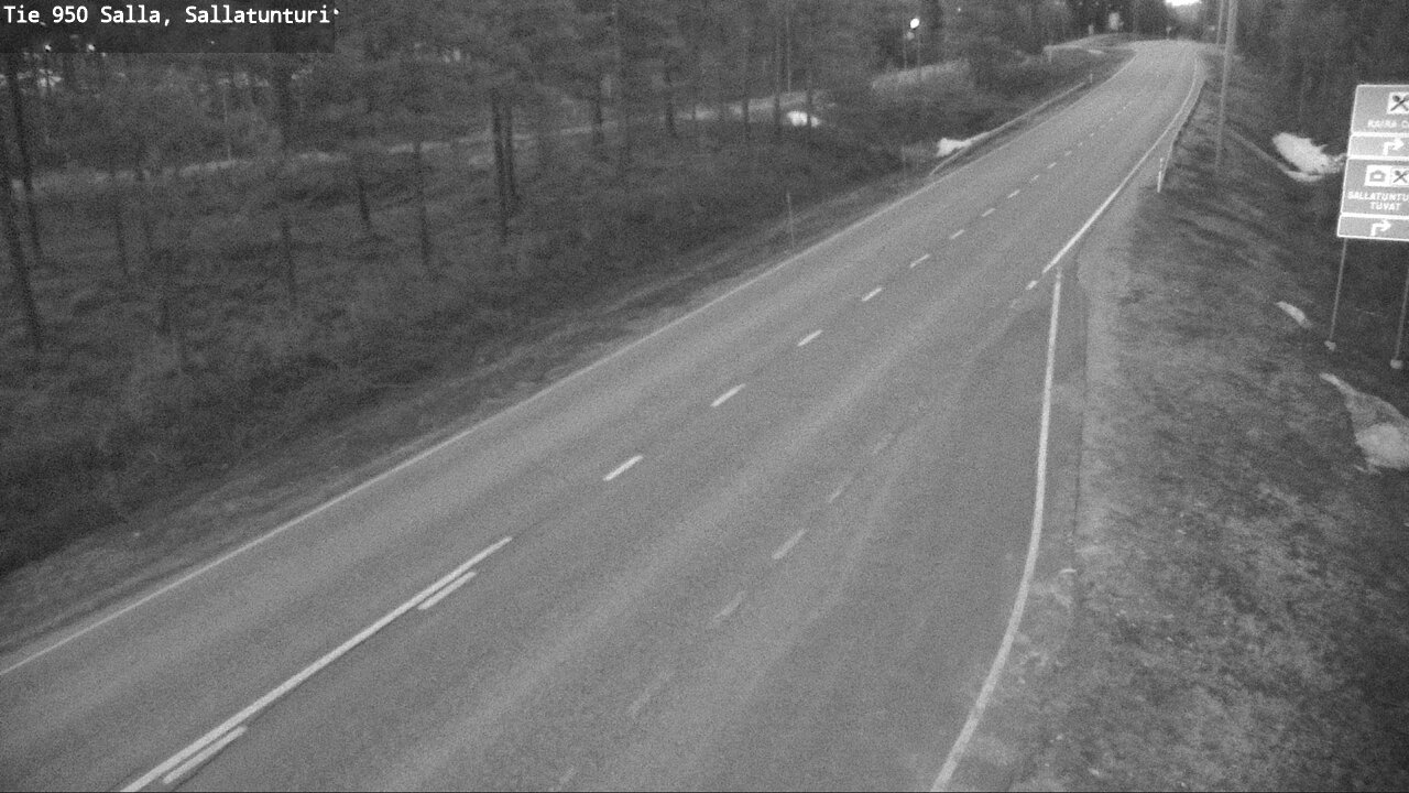 Weather Camera Image Väg 950 Salla, Sallatunturi, Salla, Lappi