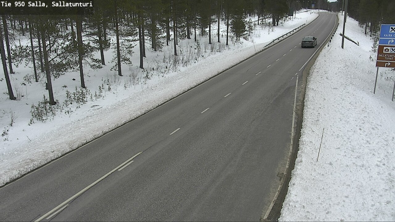 Weather Camera Image Väg 950 Salla, Sallatunturi, Salla, Lappi