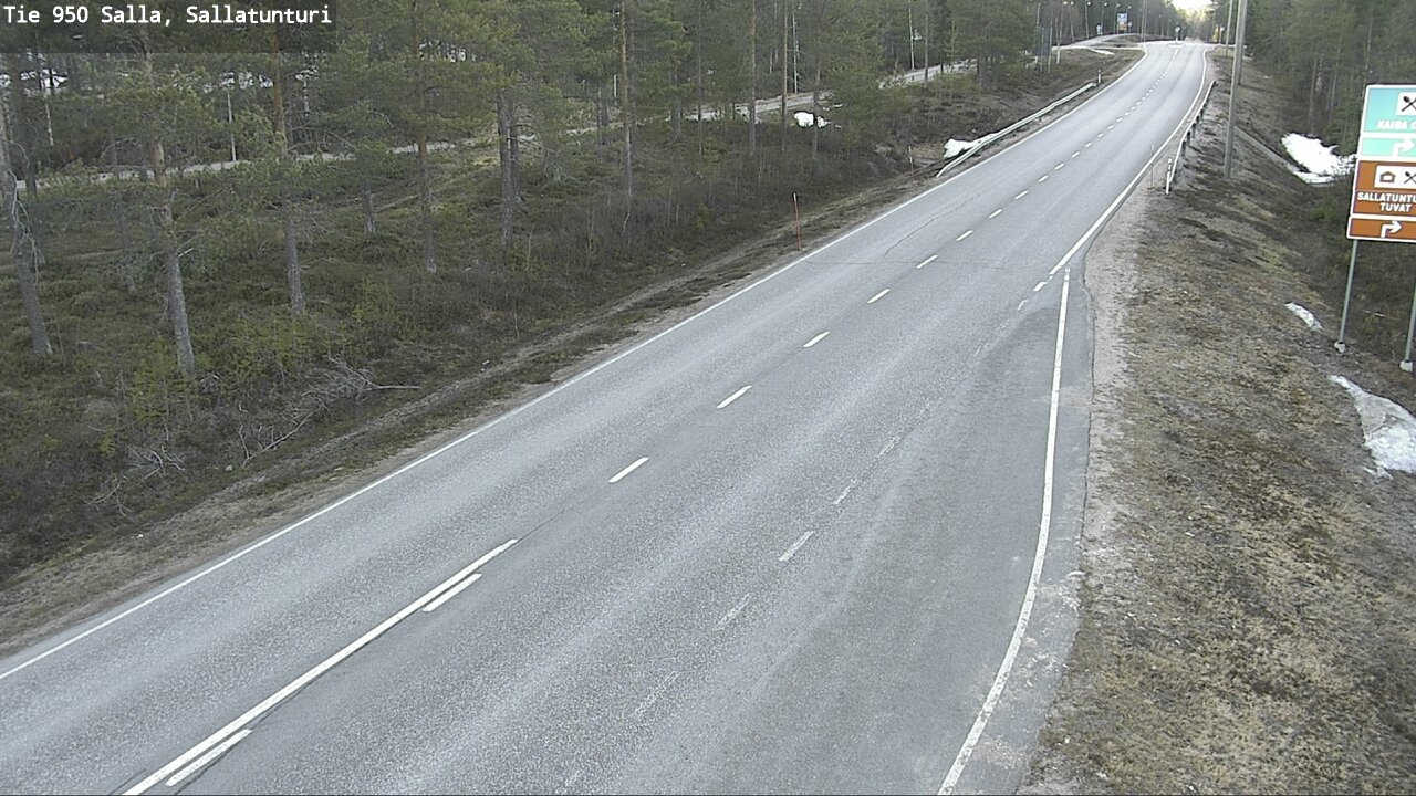 Weather Camera Image Väg 950 Salla, Sallatunturi, Salla, Lappi