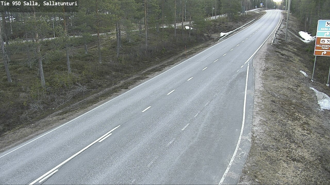 Weather Camera Image Väg 950 Salla, Sallatunturi, Salla, Lappi