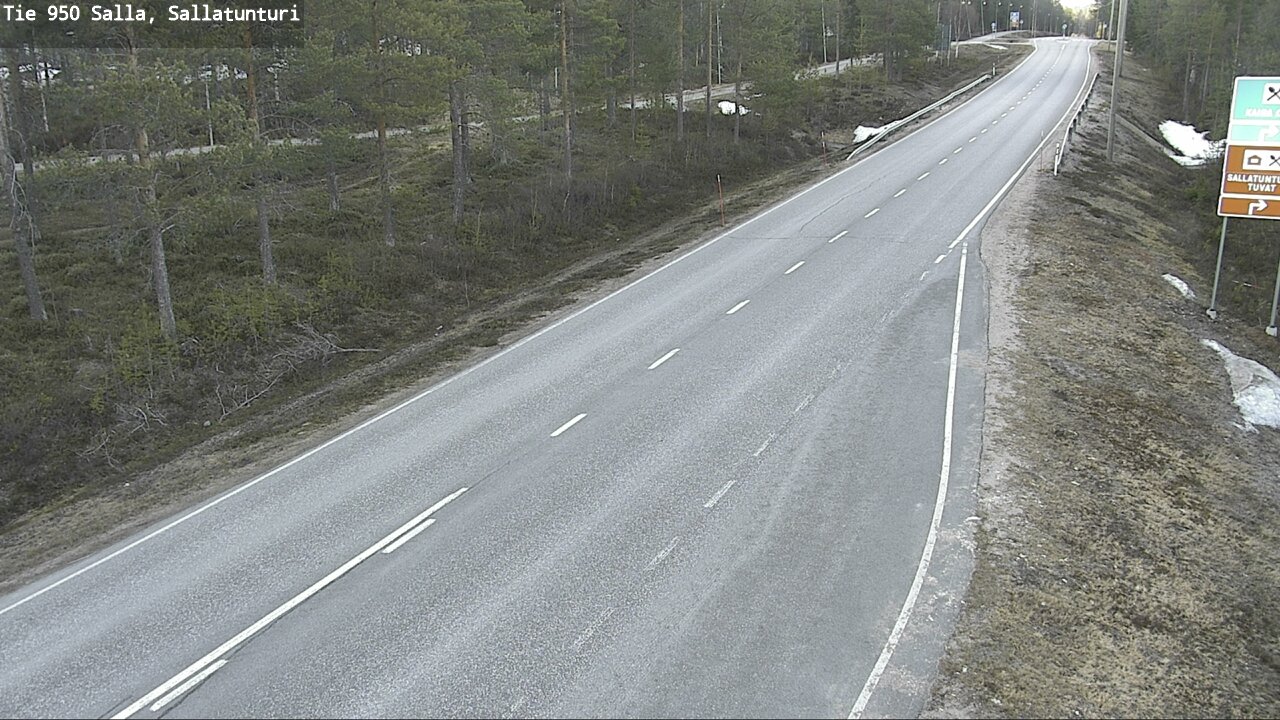 Weather Camera Image Väg 950 Salla, Sallatunturi, Salla, Lappi