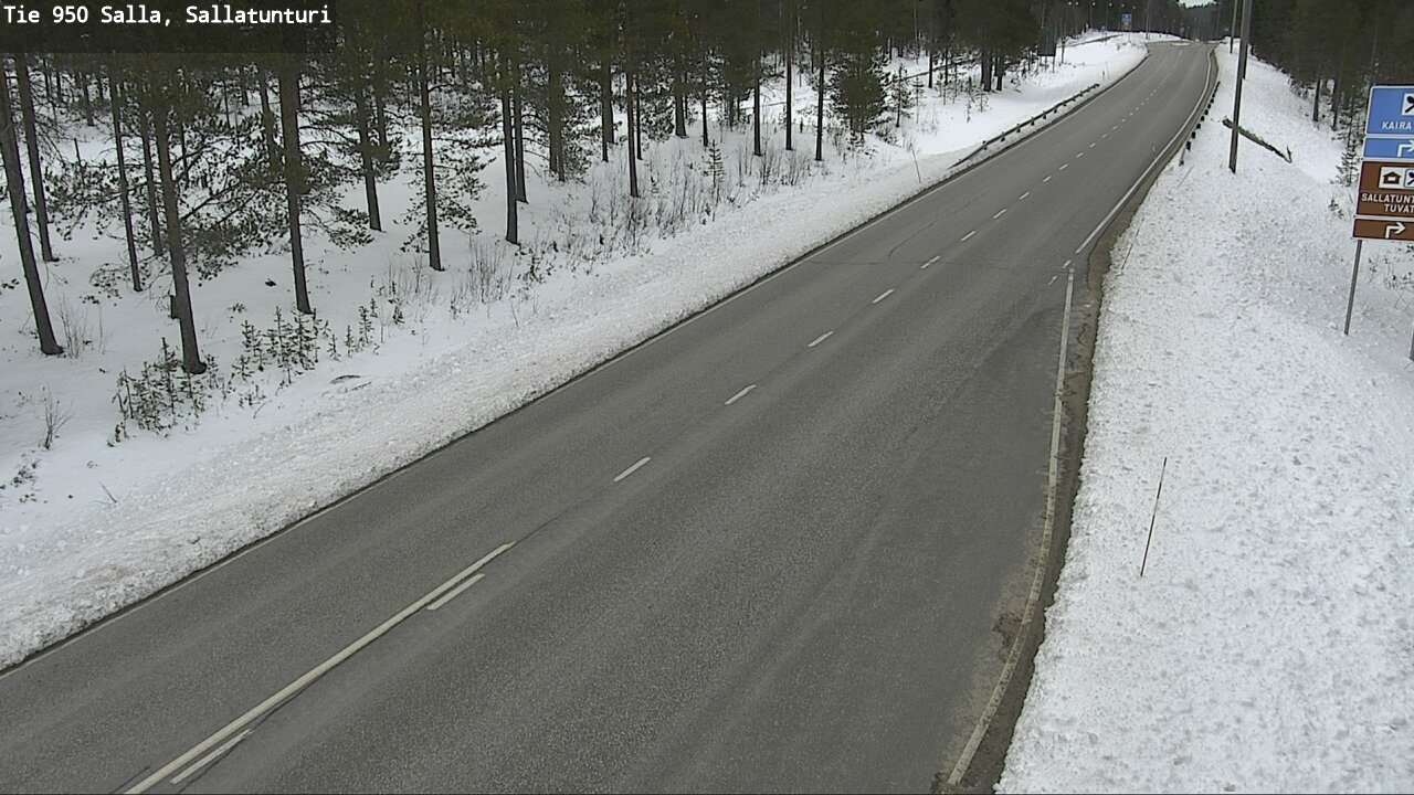 Weather Camera Image Road 950 Salla, Sallatunturi, Salla, Lappi