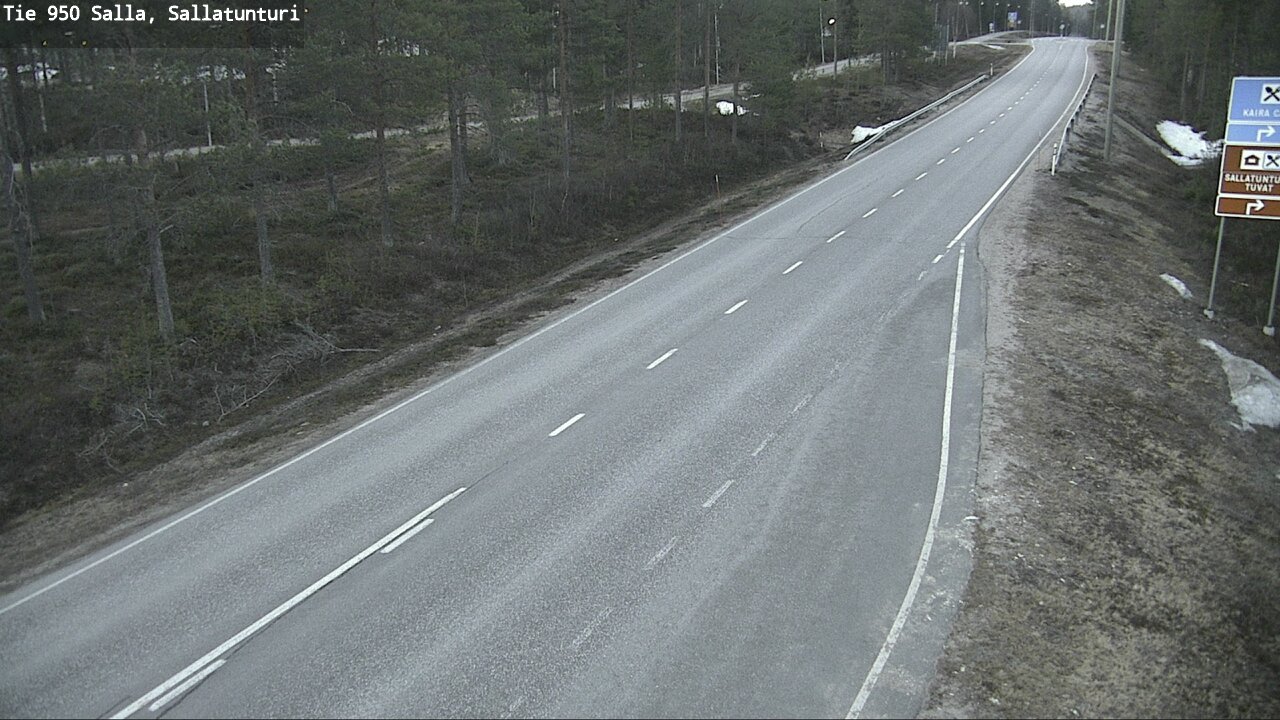 Weather Camera Image Väg 950 Salla, Sallatunturi, Salla, Lappi