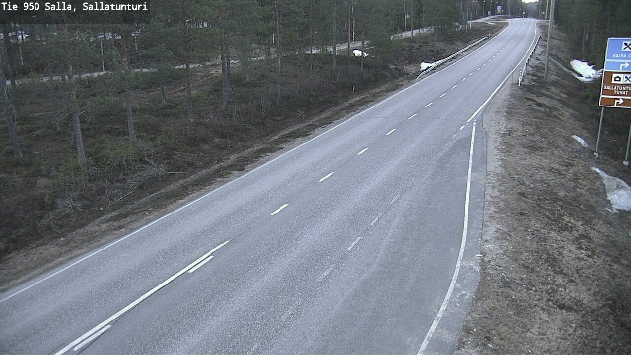 Weather Camera Image Väg 950 Salla, Sallatunturi, Salla, Lappi