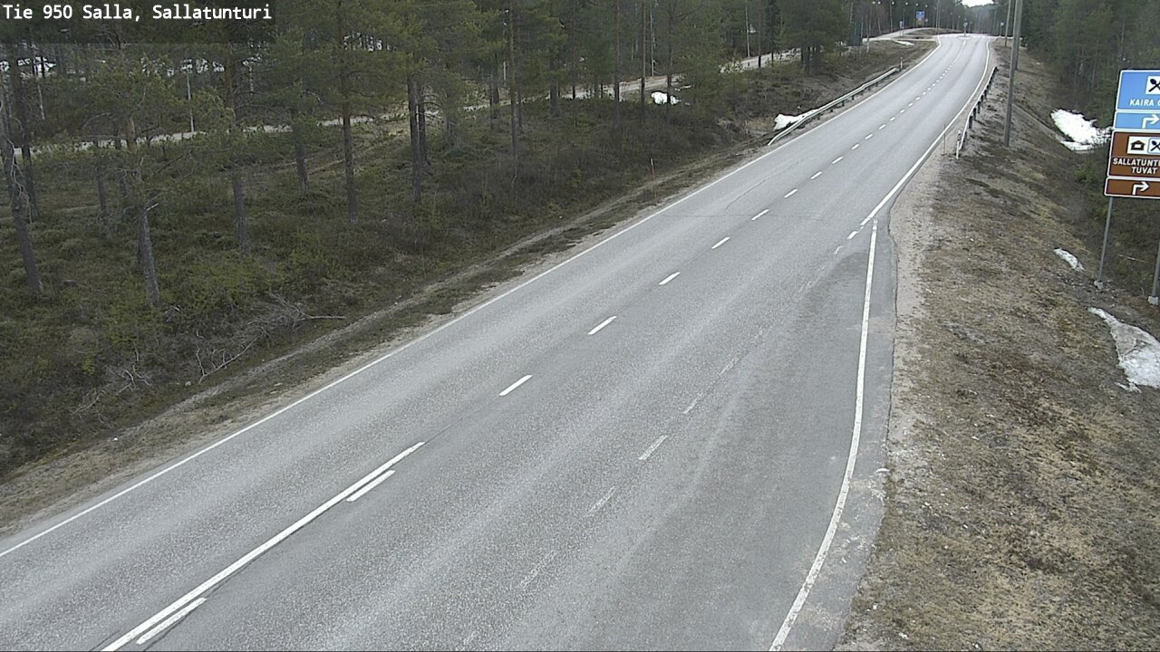 Weather Camera Image Road 950 Salla, Sallatunturi, Salla, Lappi