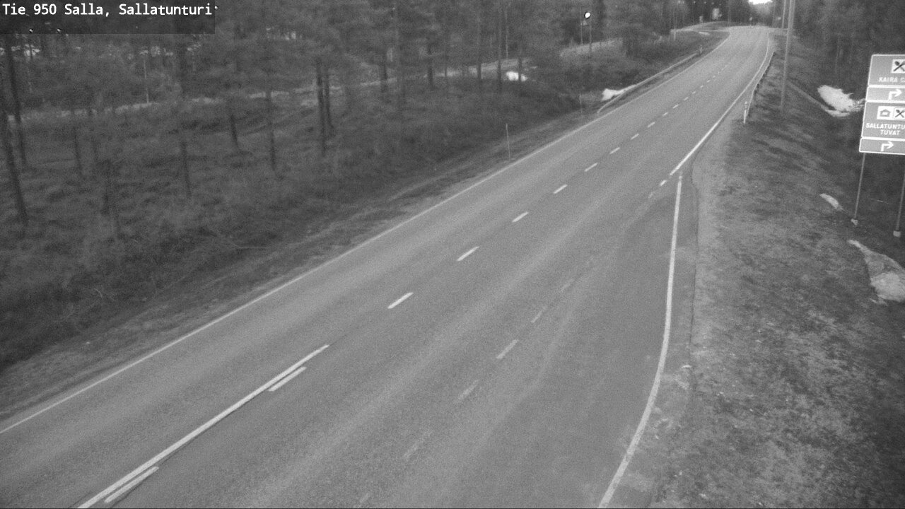 Weather Camera Image Väg 950 Salla, Sallatunturi, Salla, Lappi