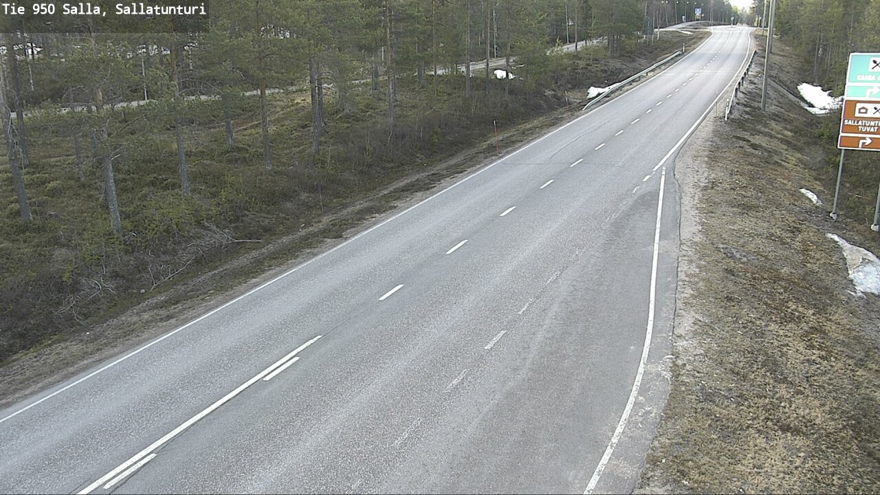 Weather Camera Image Väg 950 Salla, Sallatunturi, Salla, Lappi