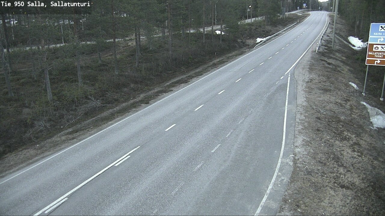 Weather Camera Image Väg 950 Salla, Sallatunturi, Salla, Lappi