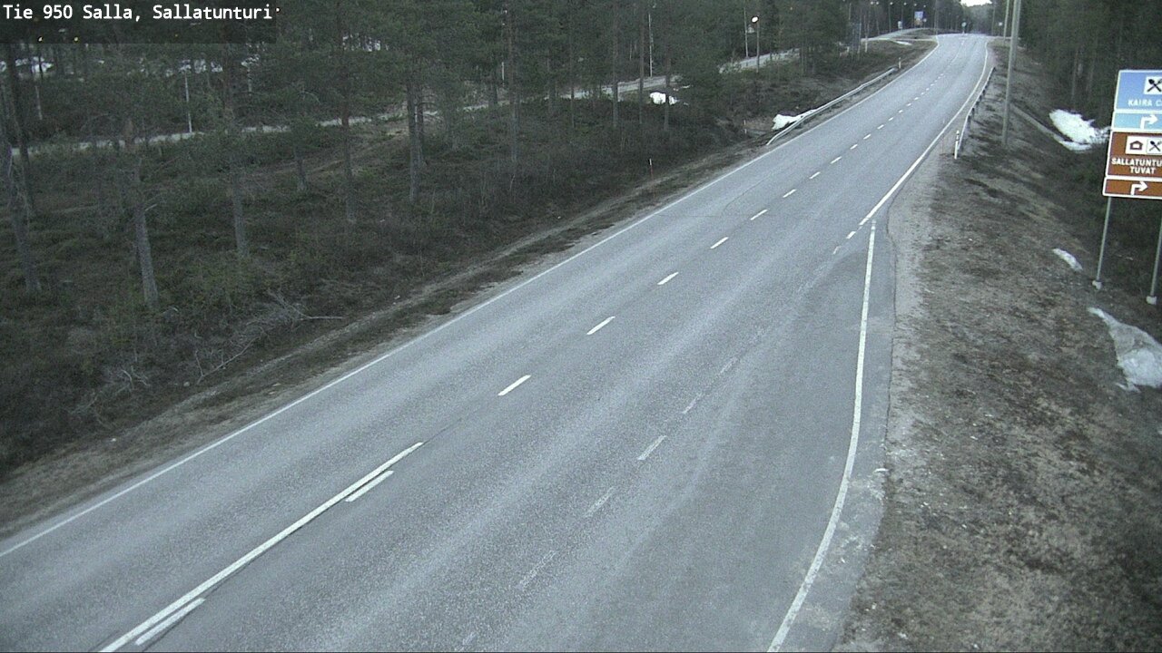 Weather Camera Image Väg 950 Salla, Sallatunturi, Salla, Lappi