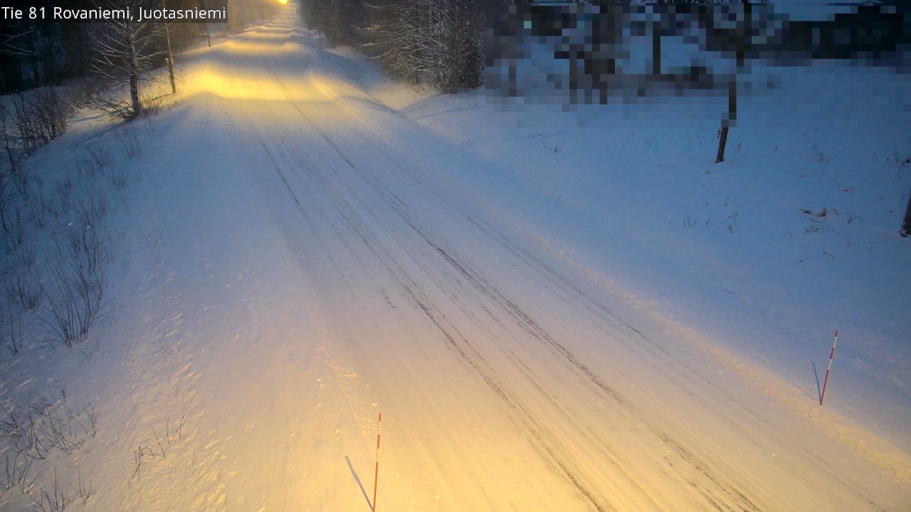 Weather Camera Image Väg 81 Rovaniemi, Juotasniem, Rovaniemi, Lappi