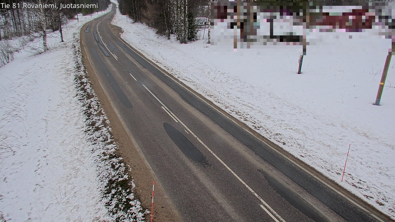 Weather Camera Image Väg 81 Rovaniemi, Juotasniem, Rovaniemi, Lappi