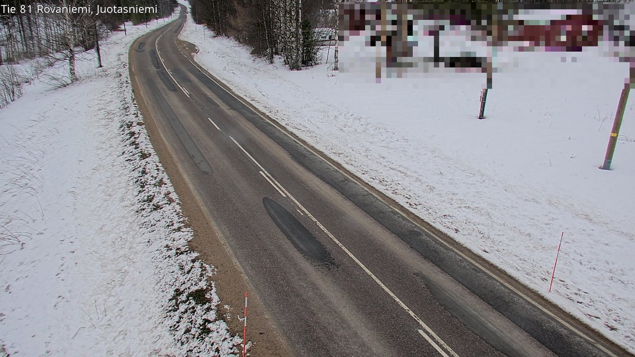 Weather Camera Image Väg 81 Rovaniemi, Juotasniem, Rovaniemi, Lappi