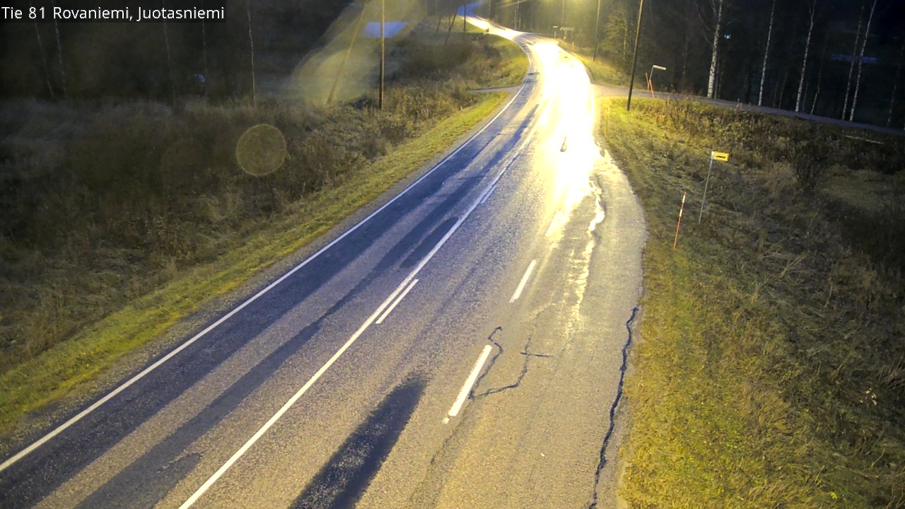 Weather Camera Image Väg 81 Rovaniemi, Juotasniem, Rovaniemi, Lappi