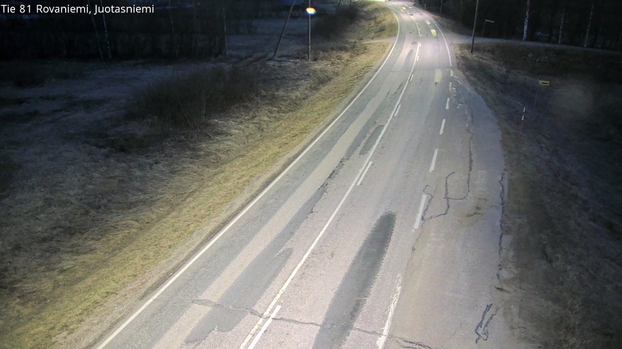 Weather Camera Image Väg 81 Rovaniemi, Juotasniem, Rovaniemi, Lappi