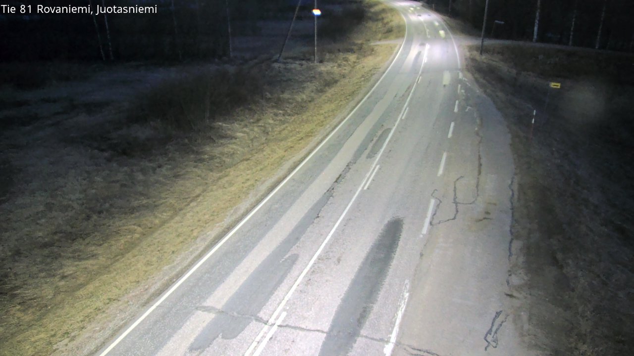 Weather Camera Image Väg 81 Rovaniemi, Juotasniem, Rovaniemi, Lappi