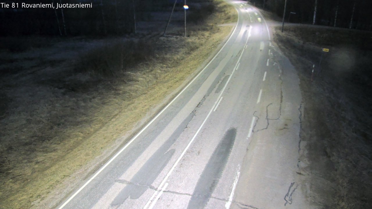 Weather Camera Image Väg 81 Rovaniemi, Juotasniem, Rovaniemi, Lappi