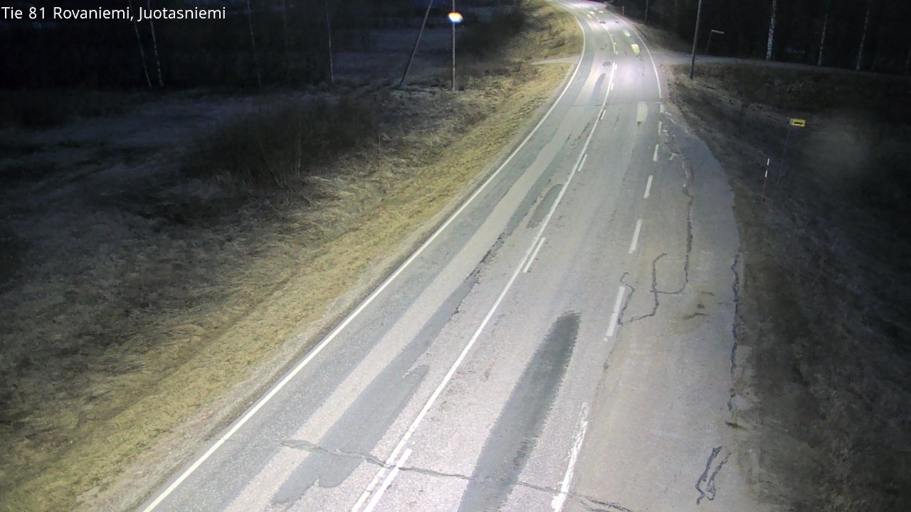 Weather Camera Image Väg 81 Rovaniemi, Juotasniem, Rovaniemi, Lappi