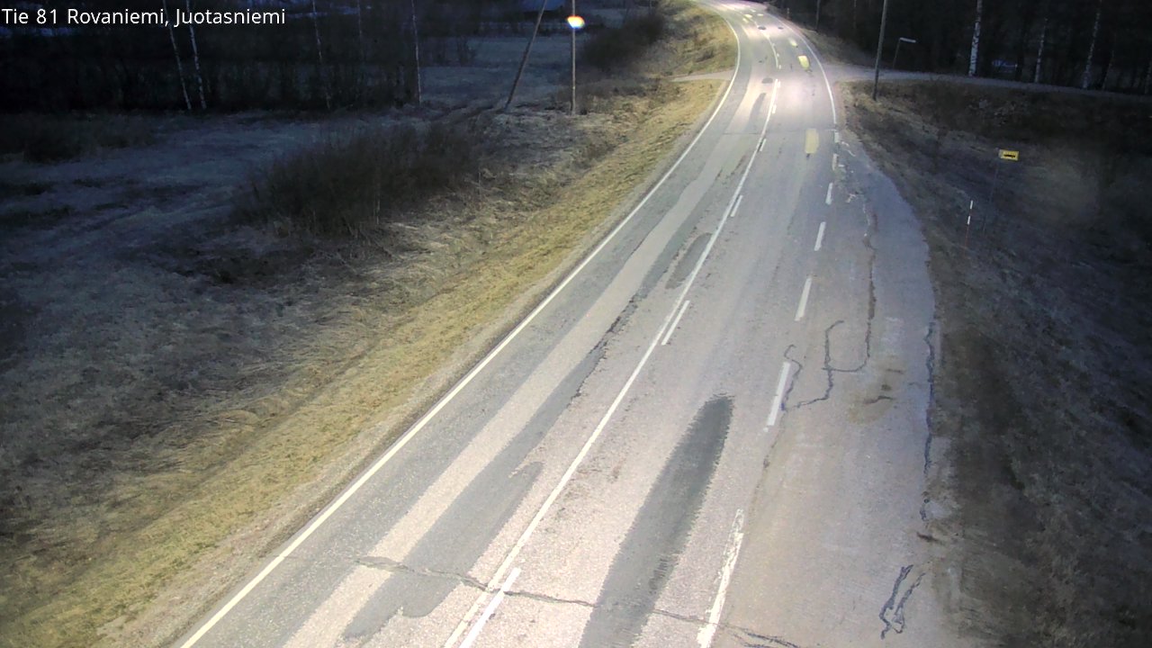 Weather Camera Image Väg 81 Rovaniemi, Juotasniem, Rovaniemi, Lappi