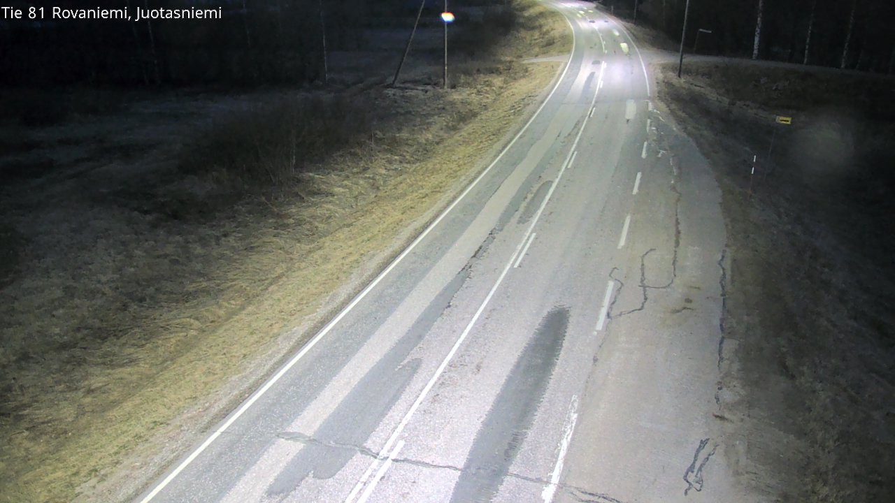 Weather Camera Image Väg 81 Rovaniemi, Juotasniem, Rovaniemi, Lappi