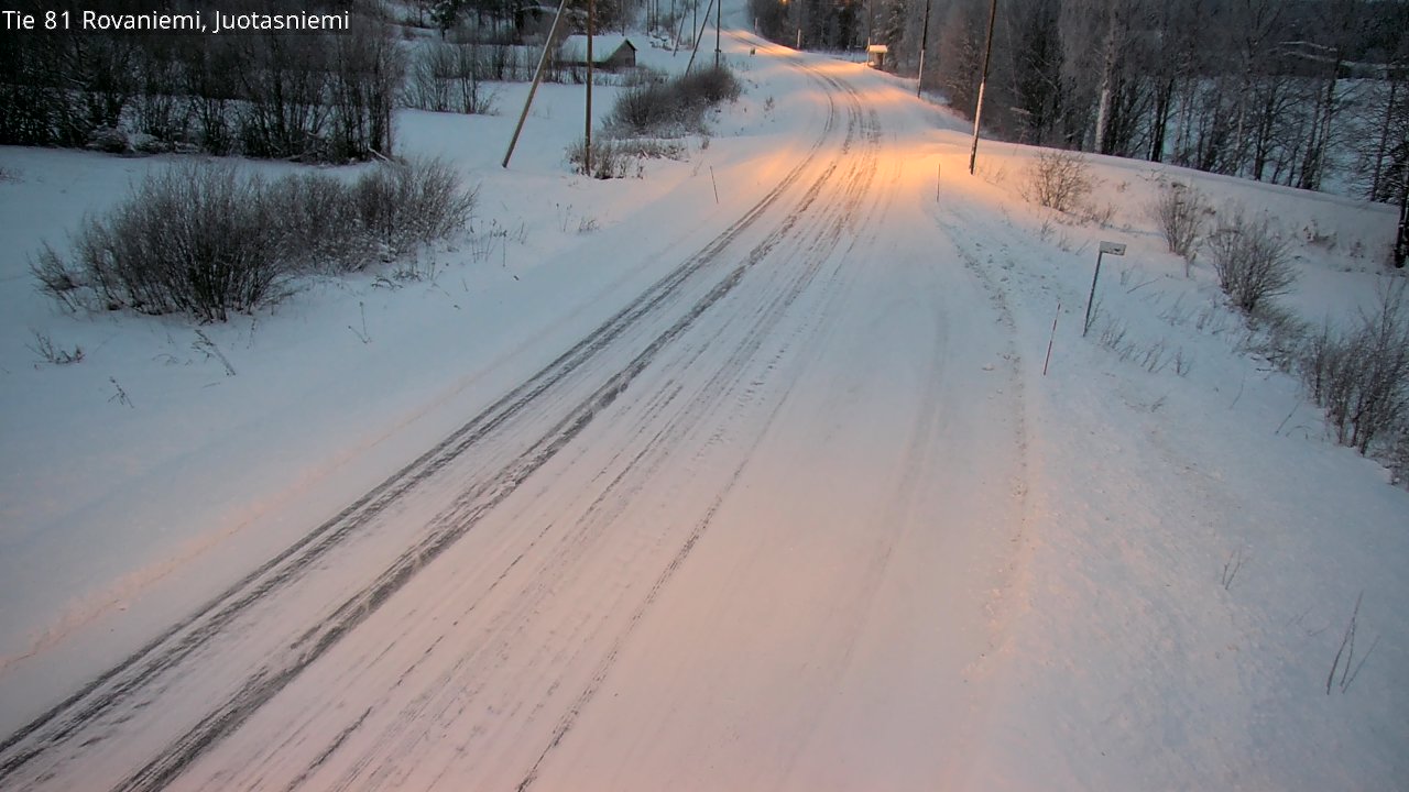 Weather Camera Image Road 81 Rovaniemi, Juotasniemi, Rovaniemi, Lappi