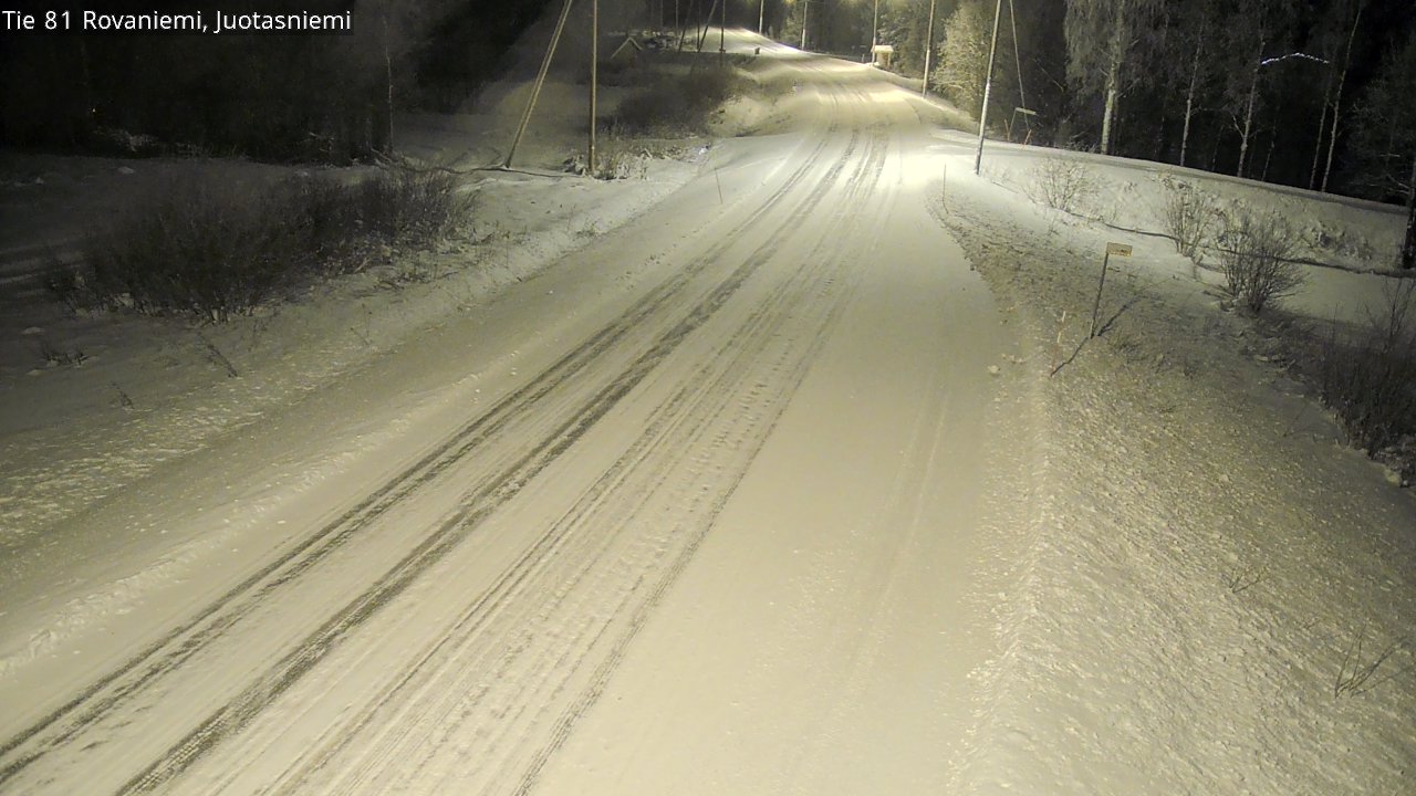 Weather Camera Image Väg 81 Rovaniemi, Juotasniem, Rovaniemi, Lappi