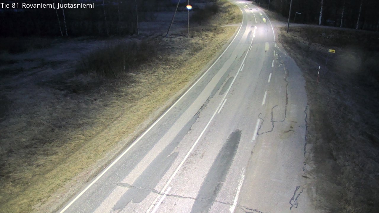 Weather Camera Image Väg 81 Rovaniemi, Juotasniem, Rovaniemi, Lappi