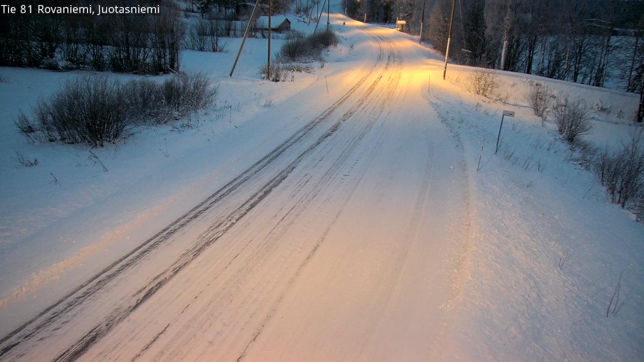 Weather Camera Image Road 81 Rovaniemi, Juotasniemi, Rovaniemi, Lappi