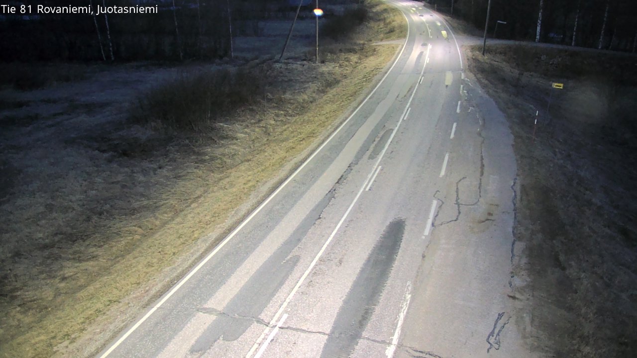 Weather Camera Image Väg 81 Rovaniemi, Juotasniem, Rovaniemi, Lappi