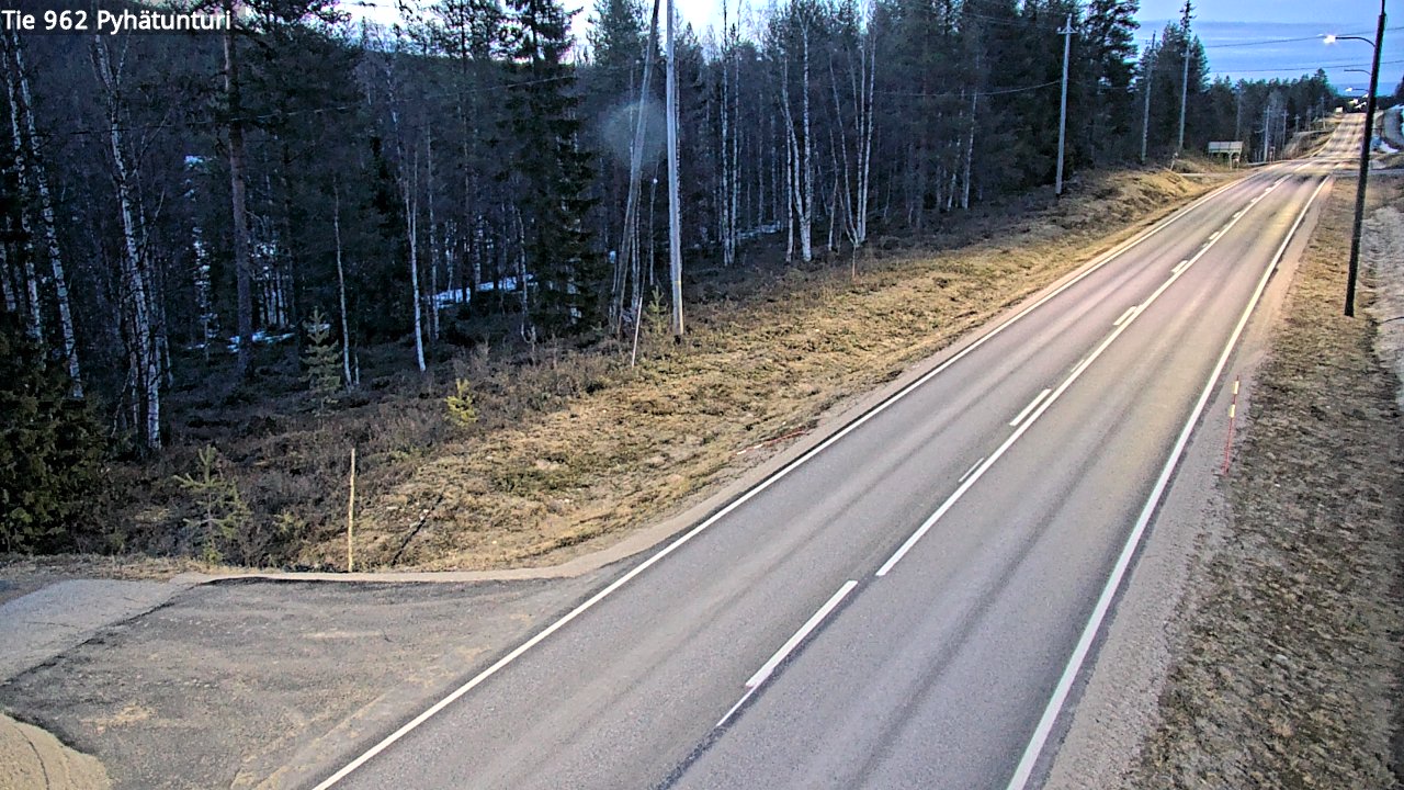 Weather Camera Image Väg 962 Pelkosenniemi Pyhätunturi, Pelkosenniemi, Lappi
