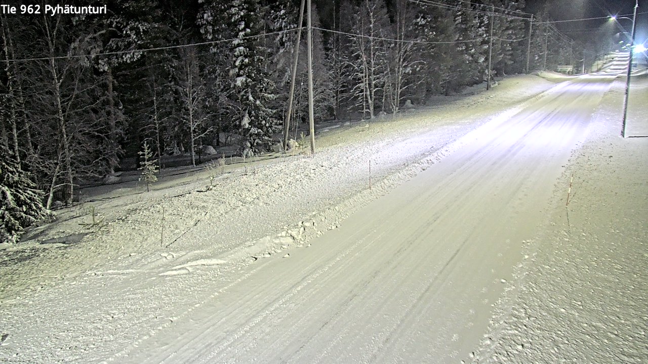 Weather Camera Image Road 962 Pelkosenniemi Pyhätunturi, Pelkosenniemi, Lappi